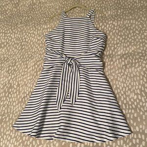 JOA Blue and White Striped Dress | Size L